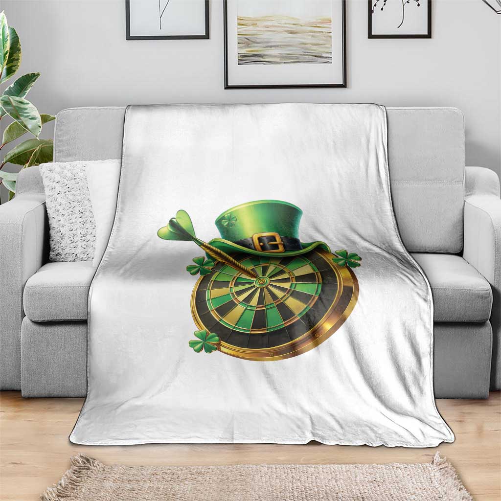 St Patricks Day Irish Darts Board Celebration Gift Throw Blanket TS12 Print Your Wear