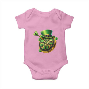 St Patricks Day Irish Darts Board Celebration Gift Baby Onesie TS12 Light Pink Print Your Wear
