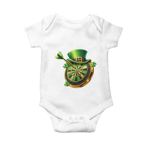 St Patricks Day Irish Darts Board Celebration Gift Baby Onesie TS12 White Print Your Wear