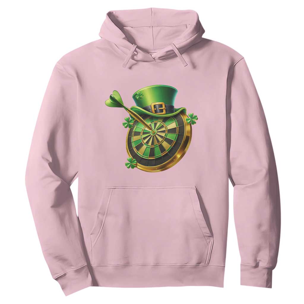 St Patricks Day Irish Darts Board Celebration Gift Hoodie TS12 Light Pink Print Your Wear
