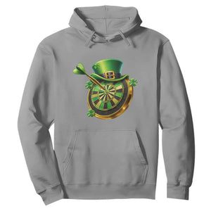 St Patricks Day Irish Darts Board Celebration Gift Hoodie TS12 Sport Gray Print Your Wear