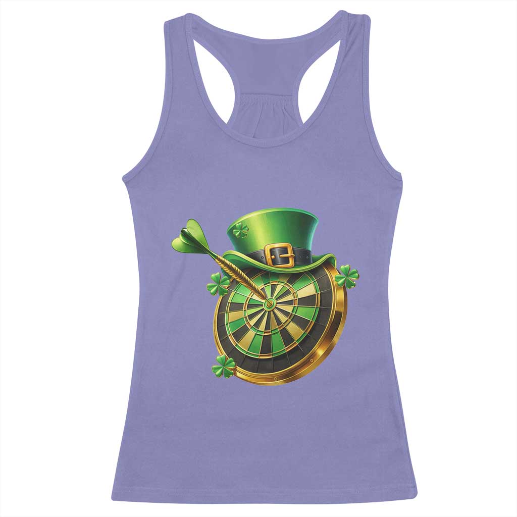 St Patricks Day Irish Darts Board Celebration Gift Racerback Tank Top TS12 Violet Print Your Wear