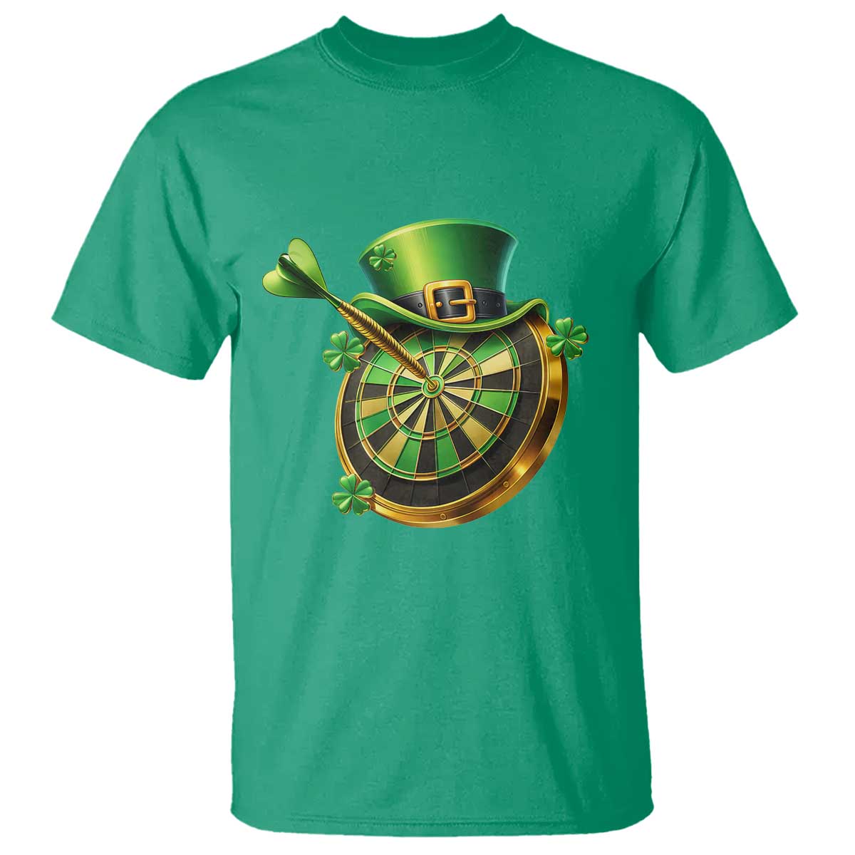 St Patricks Day Irish Darts Board Celebration Gift T Shirt TS12 Irish Green Print Your Wear