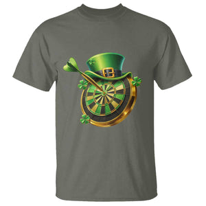 St Patricks Day Irish Darts Board Celebration Gift T Shirt TS12 Military Green Print Your Wear