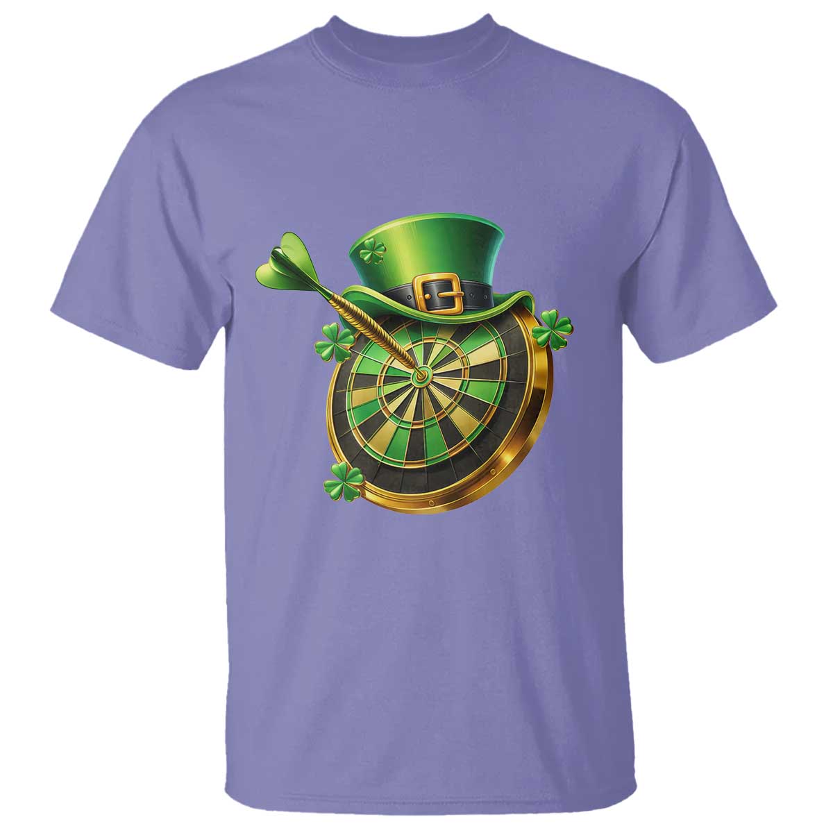 St Patricks Day Irish Darts Board Celebration Gift T Shirt TS12 Violet Print Your Wear