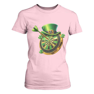 St Patricks Day Irish Darts Board Celebration Gift T Shirt For Women TS12 Light Pink Print Your Wear