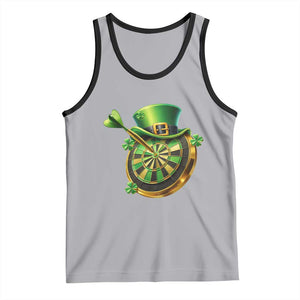 St Patricks Day Irish Darts Board Celebration Gift Tank Top TS12 Athletic Heather Black Print Your Wear