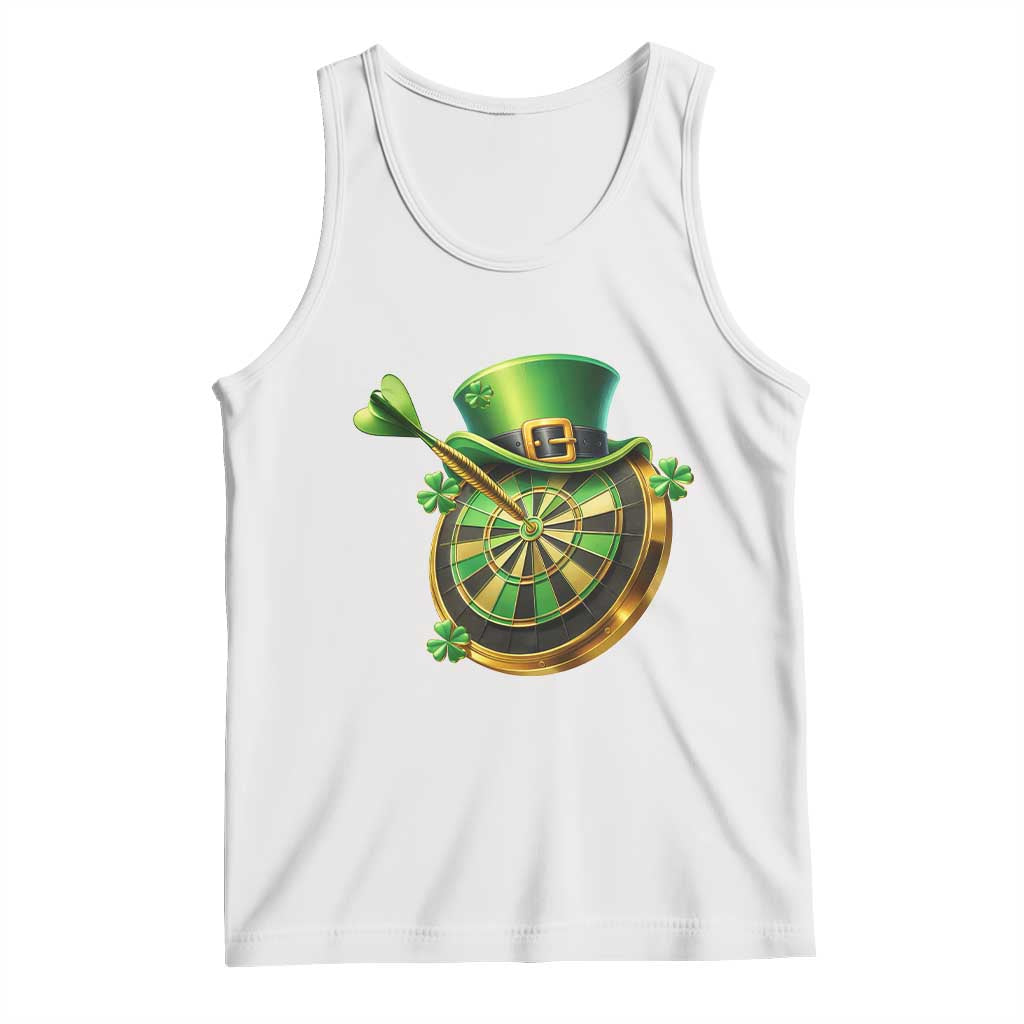 St Patricks Day Irish Darts Board Celebration Gift Tank Top TS12 White Print Your Wear