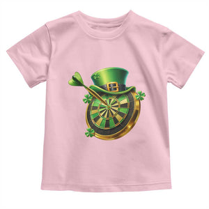 St Patricks Day Irish Darts Board Celebration Gift Toddler T Shirt TS12 Light Pink Print Your Wear