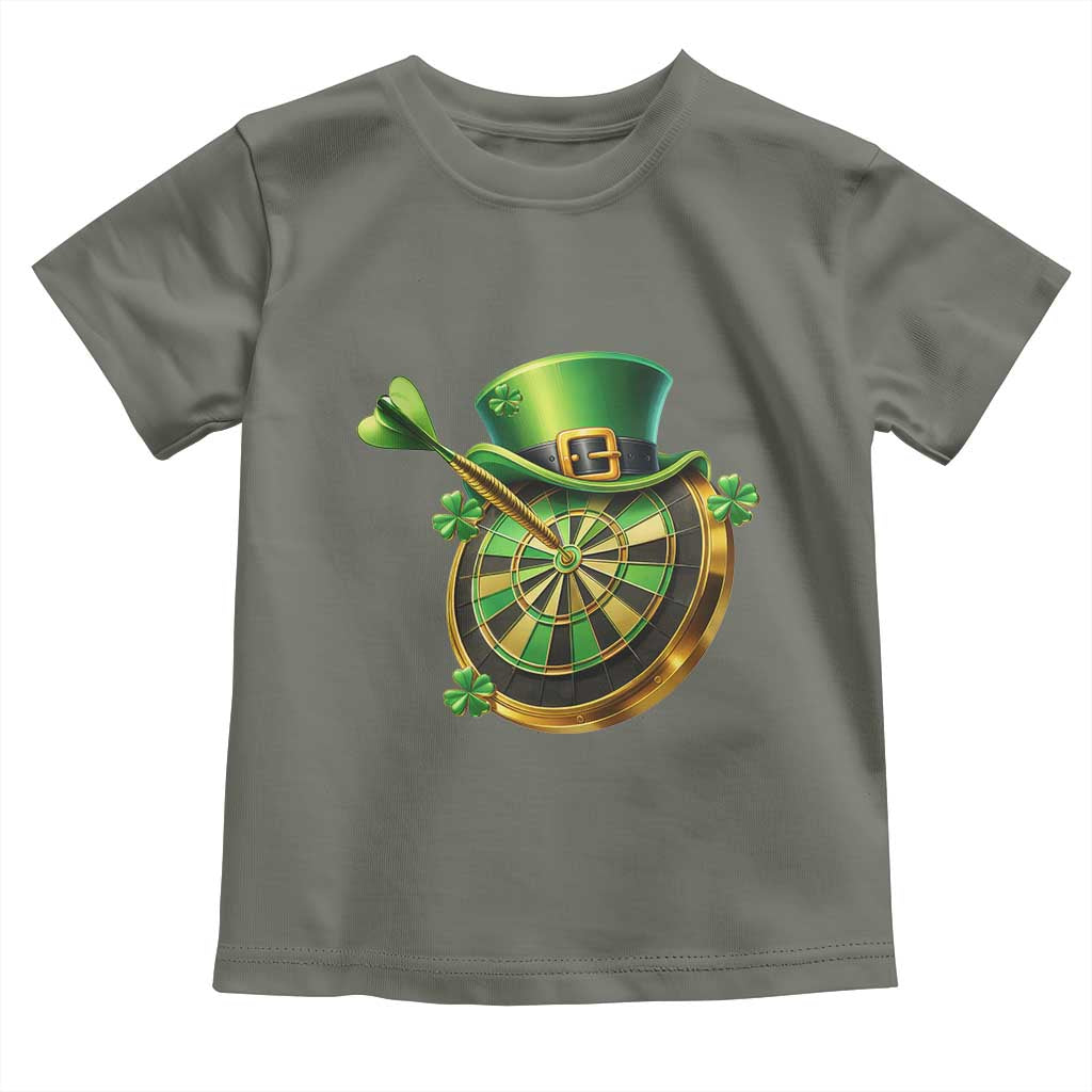 St Patricks Day Irish Darts Board Celebration Gift Toddler T Shirt TS12 Military Green Print Your Wear