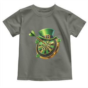 St Patricks Day Irish Darts Board Celebration Gift Toddler T Shirt TS12 Military Green Print Your Wear