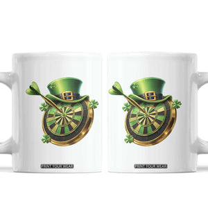 St Patricks Day Irish Darts Board Celebration Gift Coffee Mug TS12 White Print Your Wear