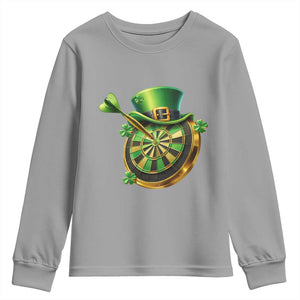 St Patricks Day Irish Darts Board Celebration Gift Youth Sweatshirt TS12 Sport Gray Print Your Wear
