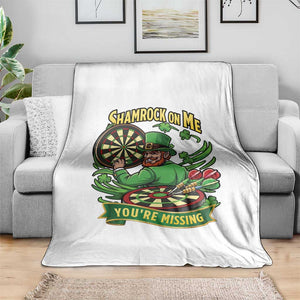 Shamrock On Me Youre Missing Throw Blanket St Patricks Day Darts Player Gift TS12 Print Your Wear
