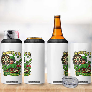 Shamrock On Me Youre Missing 4 in 1 Can Cooler Tumbler St Patricks Day Darts Player Gift TS12 Print Your Wear