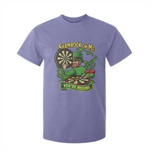 Shamrock On Me Youre Missing T Shirt For Kid St Patricks Day Darts Player Gift TS12 Violet Print Your Wear