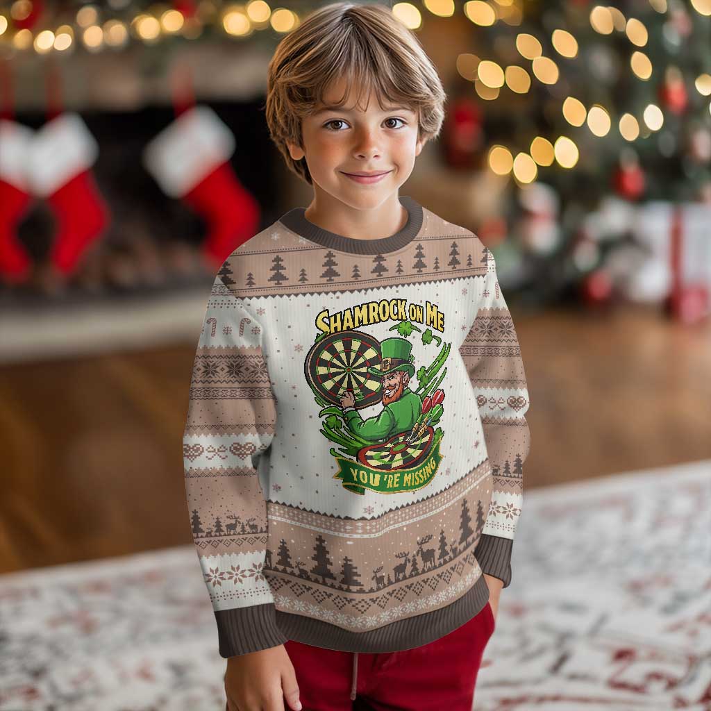 Shamrock On Me Youre Missing Ugly Christmas Sweater St Patricks Day Darts Player Gift TS12 Mocha Mousse Print Your Wear