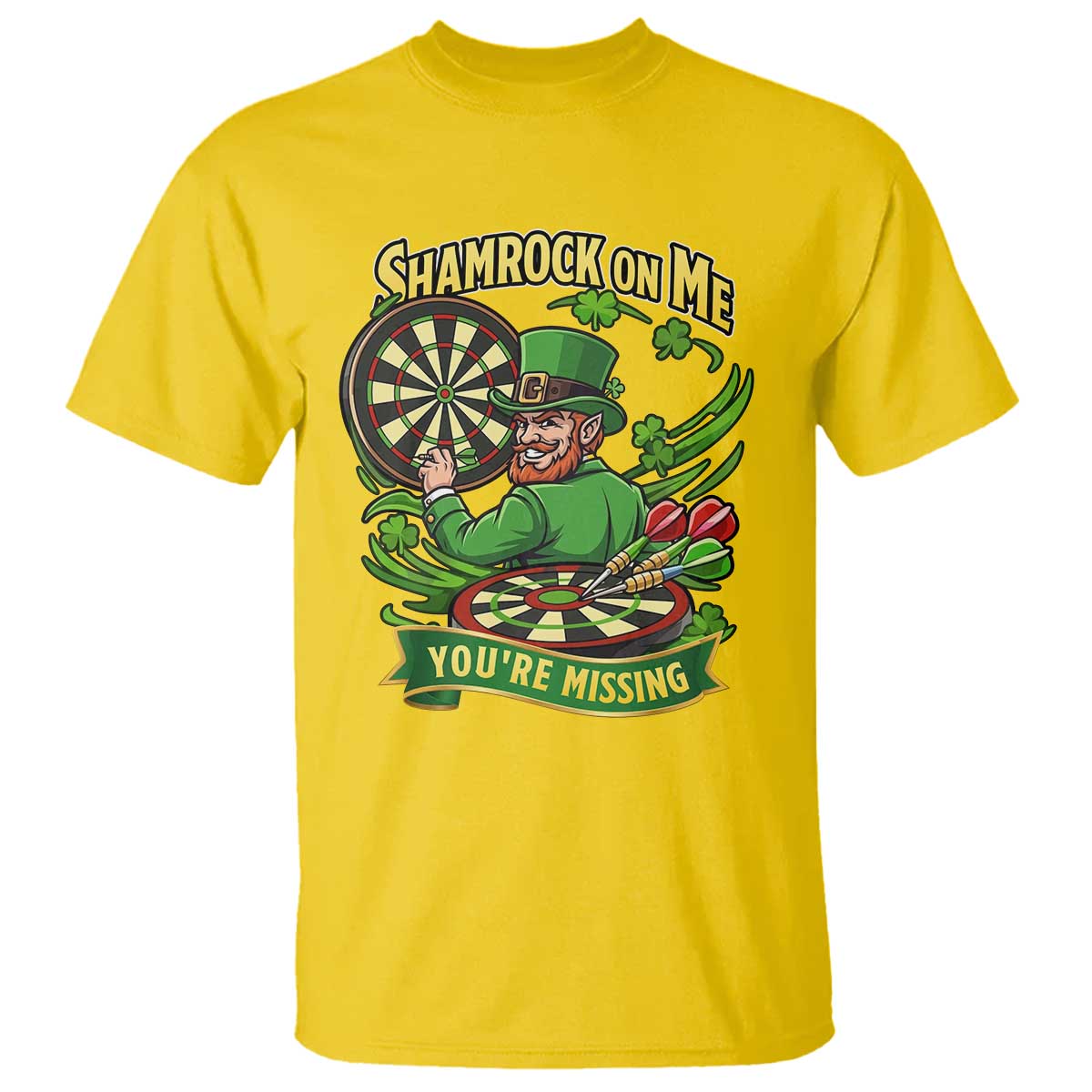 Shamrock On Me Youre Missing T Shirt St Patricks Day Darts Player Gift TS12 Daisy Print Your Wear