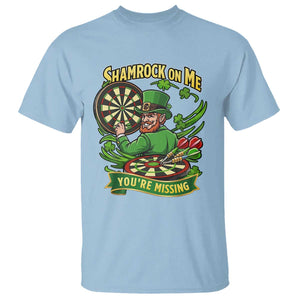 Shamrock On Me Youre Missing T Shirt St Patricks Day Darts Player Gift TS12 Light Blue Print Your Wear