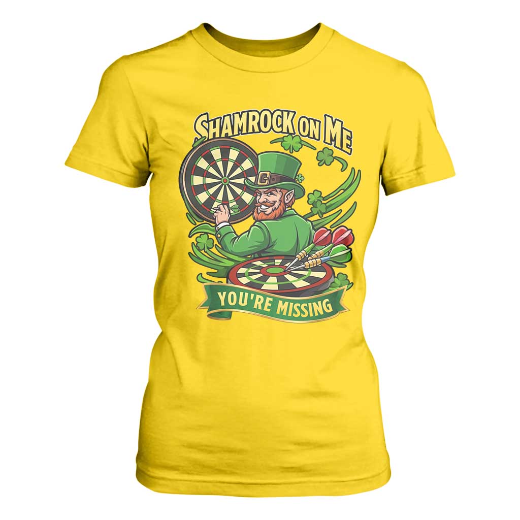 Shamrock On Me Youre Missing T Shirt For Women St Patricks Day Darts Player Gift TS12 Daisy Print Your Wear