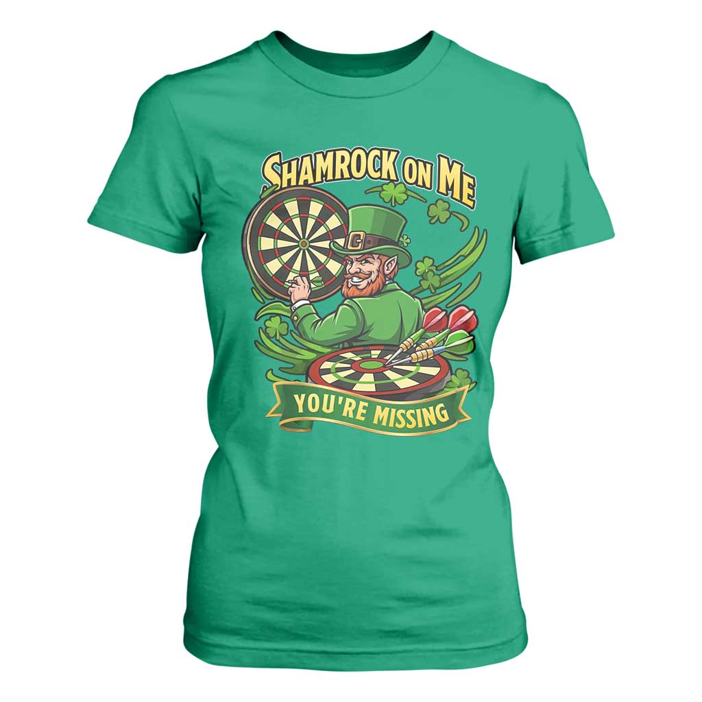Shamrock On Me Youre Missing T Shirt For Women St Patricks Day Darts Player Gift TS12 Irish Green Print Your Wear
