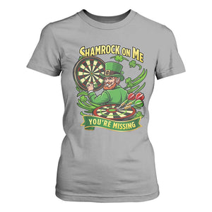 Shamrock On Me Youre Missing T Shirt For Women St Patricks Day Darts Player Gift TS12 Sport Gray Print Your Wear