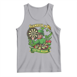 Shamrock On Me Youre Missing Tank Top St Patricks Day Darts Player Gift TS12 Athletic Heather Print Your Wear