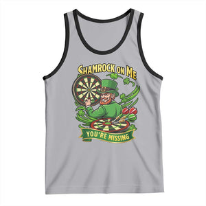 Shamrock On Me Youre Missing Tank Top St Patricks Day Darts Player Gift TS12 Athletic Heather Black Print Your Wear