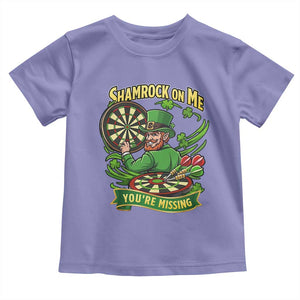 Shamrock On Me Youre Missing Toddler T Shirt St Patricks Day Darts Player Gift TS12 Violet Print Your Wear