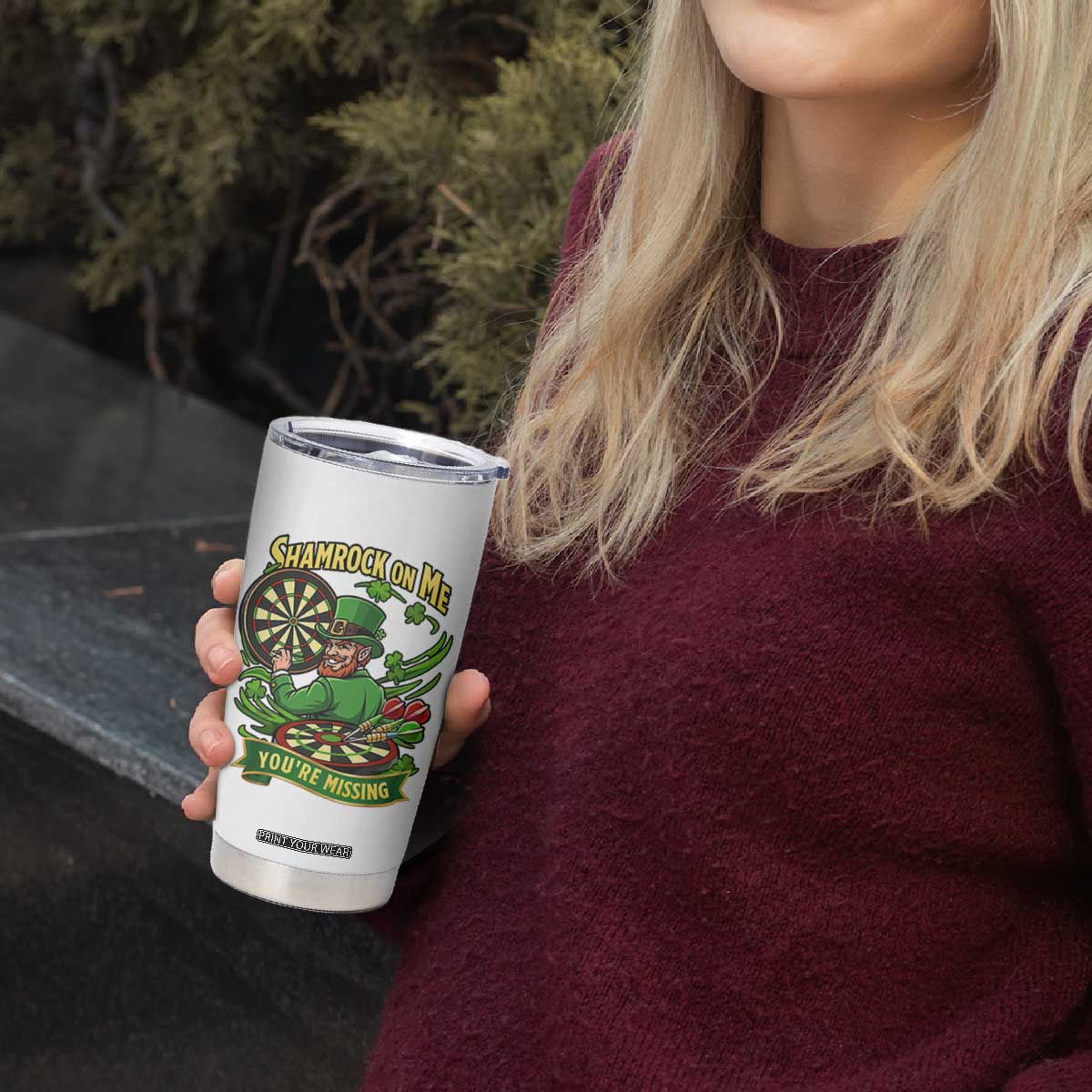 Shamrock On Me Youre Missing Tumbler Cup St Patricks Day Darts Player Gift TS12 Print Your Wear