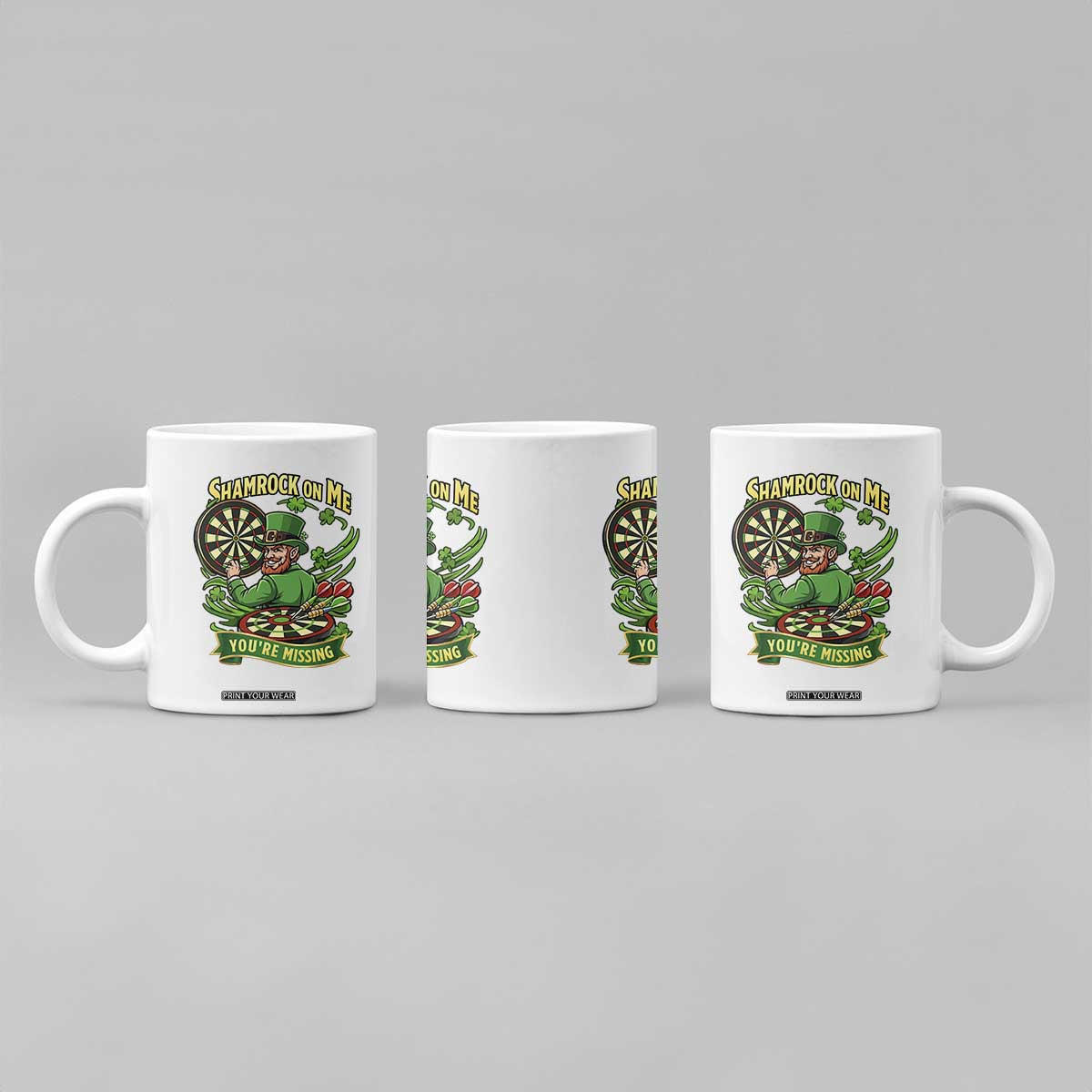Shamrock On Me Youre Missing Coffee Mug St Patricks Day Darts Player Gift TS12 Print Your Wear