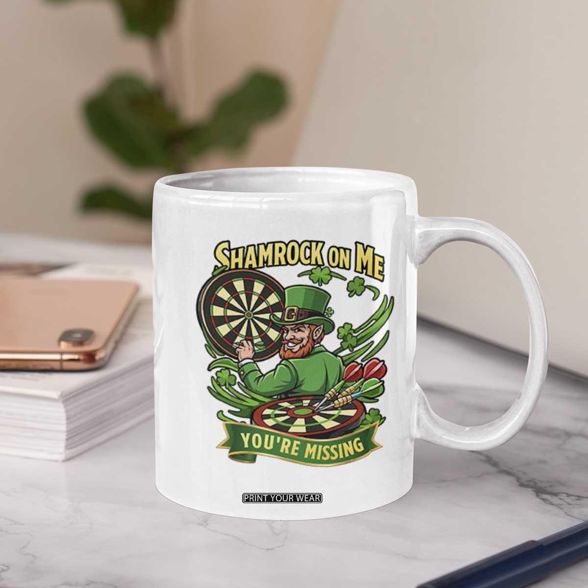 Shamrock On Me Youre Missing Coffee Mug St Patricks Day Darts Player Gift TS12 Print Your Wear