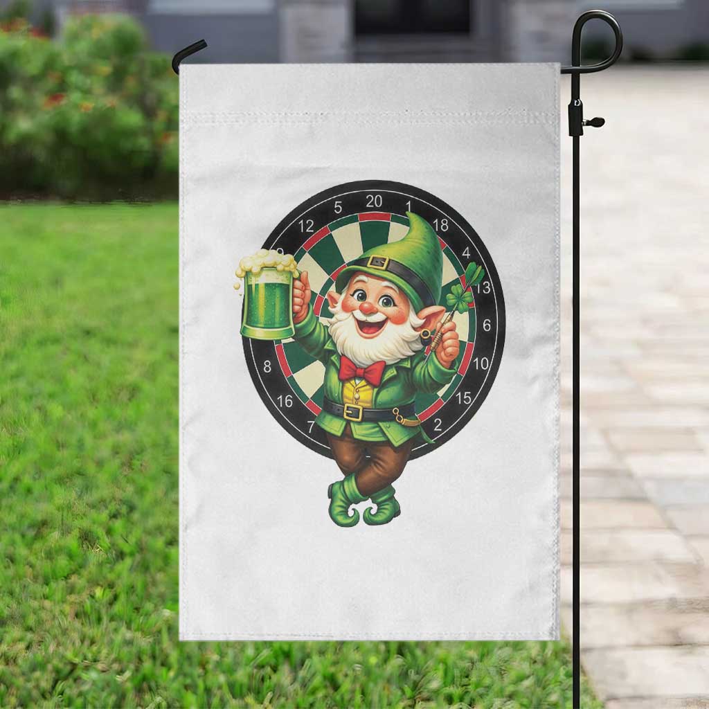 Cheerful Gnome Playing Darts Garden Flag St Patricks Day Gift TS12 Print Your Wear