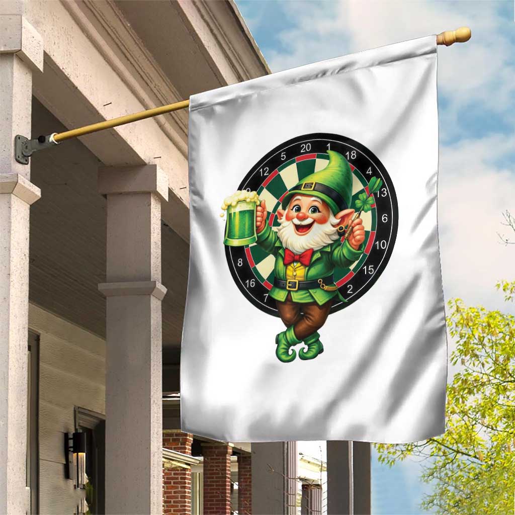 Cheerful Gnome Playing Darts Garden Flag St Patricks Day Gift TS12 Print Your Wear
