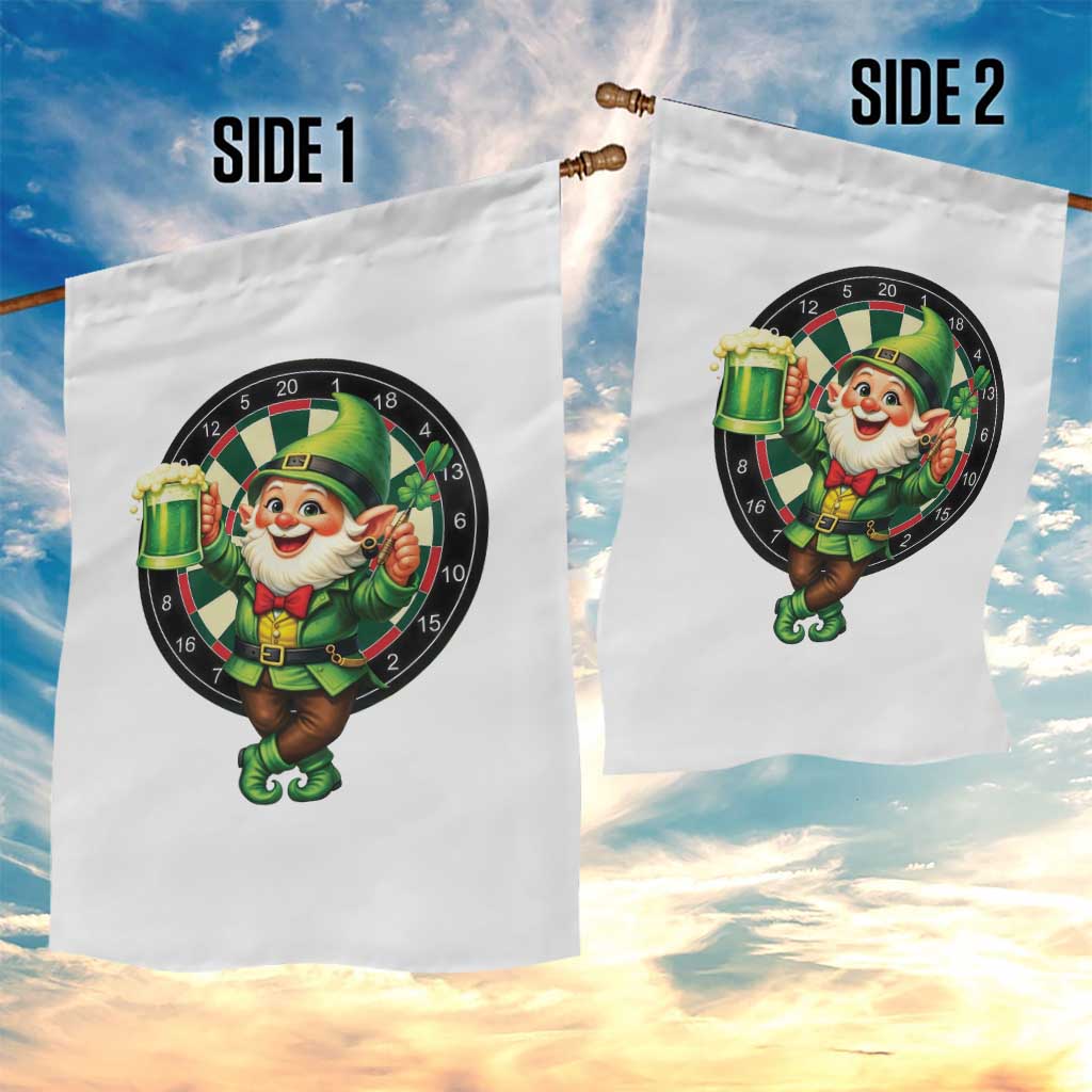 Cheerful Gnome Playing Darts Garden Flag St Patricks Day Gift TS12 Print Your Wear
