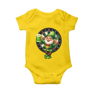 Cheerful Gnome Playing Darts Baby Onesie St Patricks Day Gift TS12 Daisy Print Your Wear