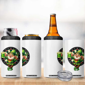 Cheerful Gnome Playing Darts 4 in 1 Can Cooler Tumbler St Patricks Day Gift TS12 Print Your Wear