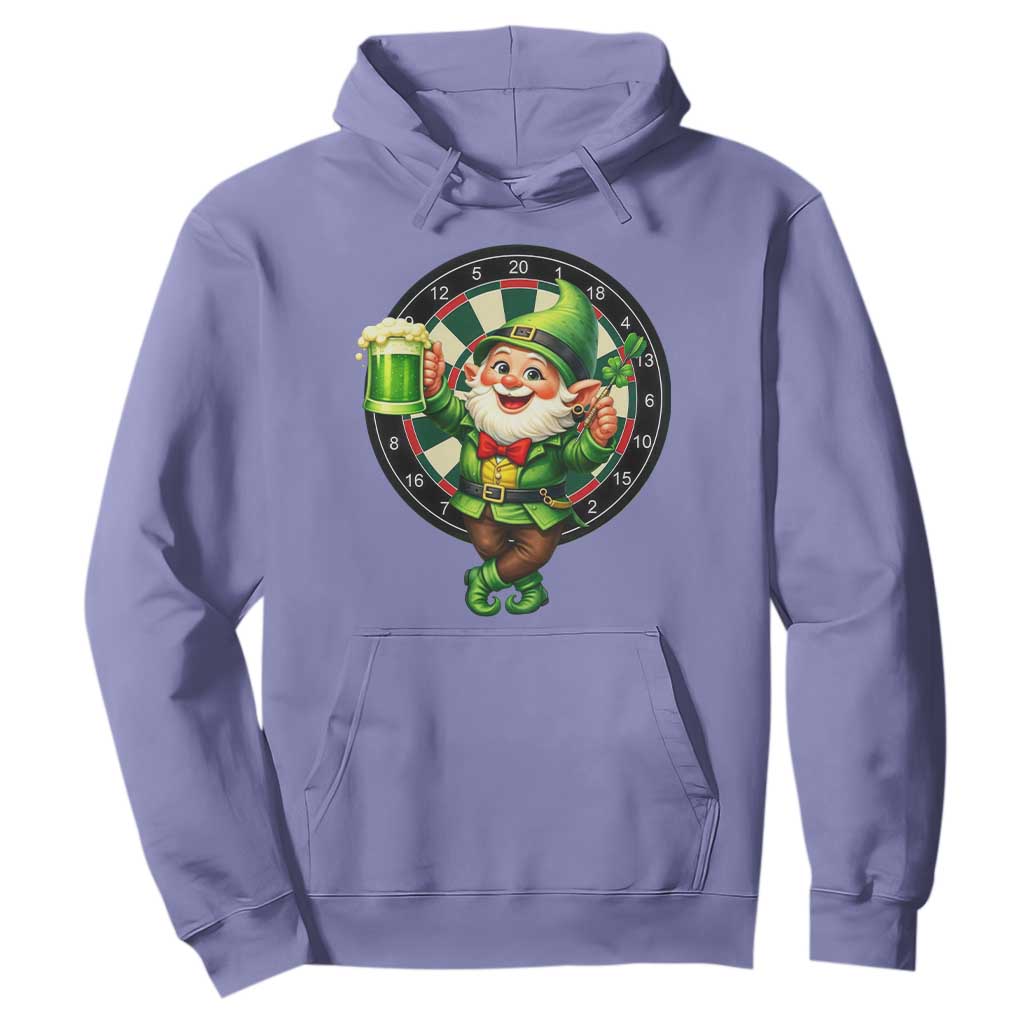 Cheerful Gnome Playing Darts Hoodie St Patricks Day Gift TS12 Violet Print Your Wear