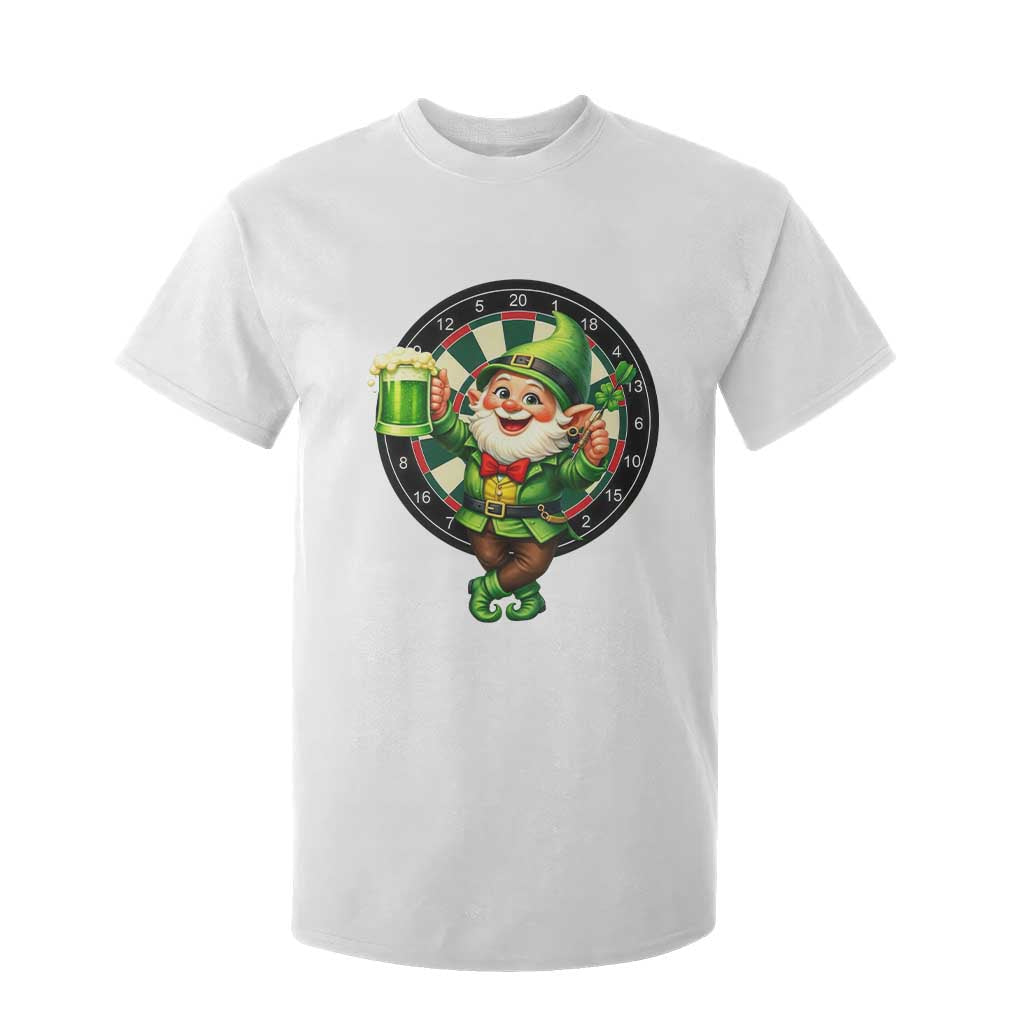 Cheerful Gnome Playing Darts T Shirt For Kid St Patricks Day Gift TS12 White Print Your Wear