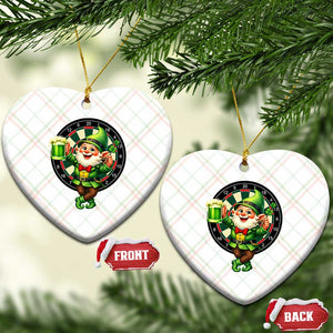 Cheerful Gnome Playing Darts Ceramic Ornament St Patricks Day Gift TS12 Print Your Wear