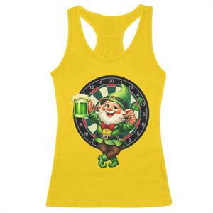 Cheerful Gnome Playing Darts Racerback Tank Top St Patricks Day Gift TS12 Daisy Print Your Wear