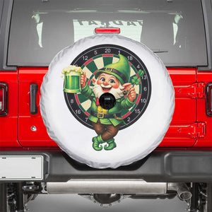 Cheerful Gnome Playing Darts Spare Tire Cover St Patricks Day Gift TS12 White Print Your Wear