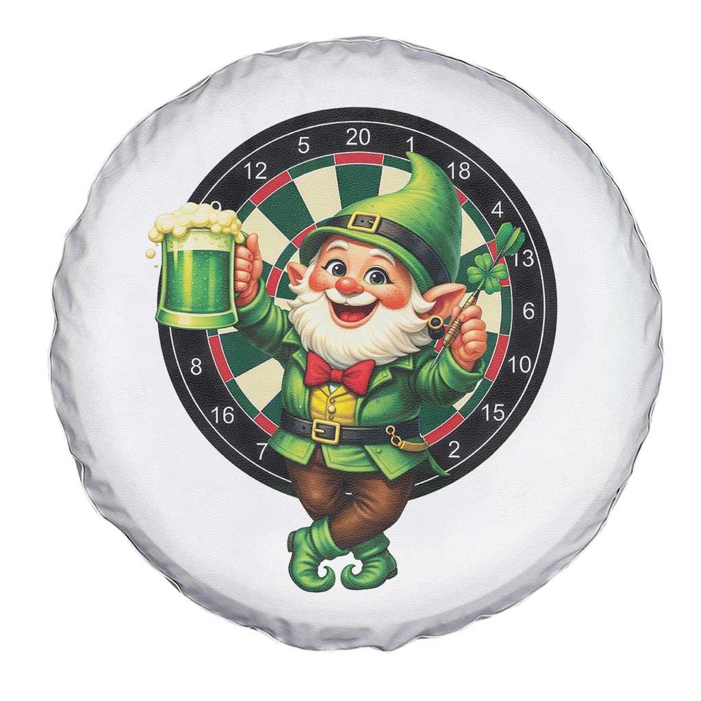 Cheerful Gnome Playing Darts Spare Tire Cover St Patricks Day Gift TS12 Print Your Wear