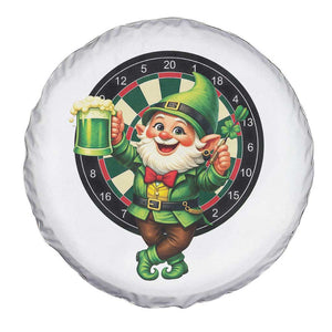 Cheerful Gnome Playing Darts Spare Tire Cover St Patricks Day Gift TS12 Print Your Wear