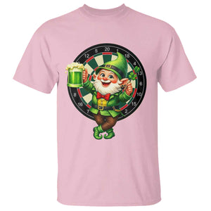 Cheerful Gnome Playing Darts T Shirt St Patricks Day Gift TS12 Light Pink Print Your Wear
