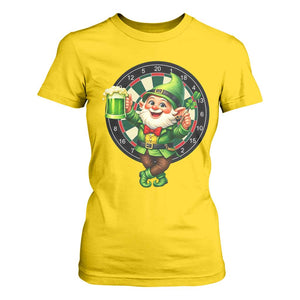 Cheerful Gnome Playing Darts T Shirt For Women St Patricks Day Gift TS12 Daisy Print Your Wear