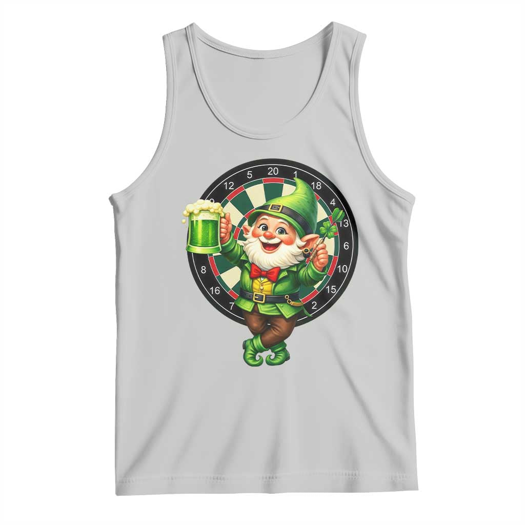 Cheerful Gnome Playing Darts Tank Top St Patricks Day Gift TS12 Ash Print Your Wear