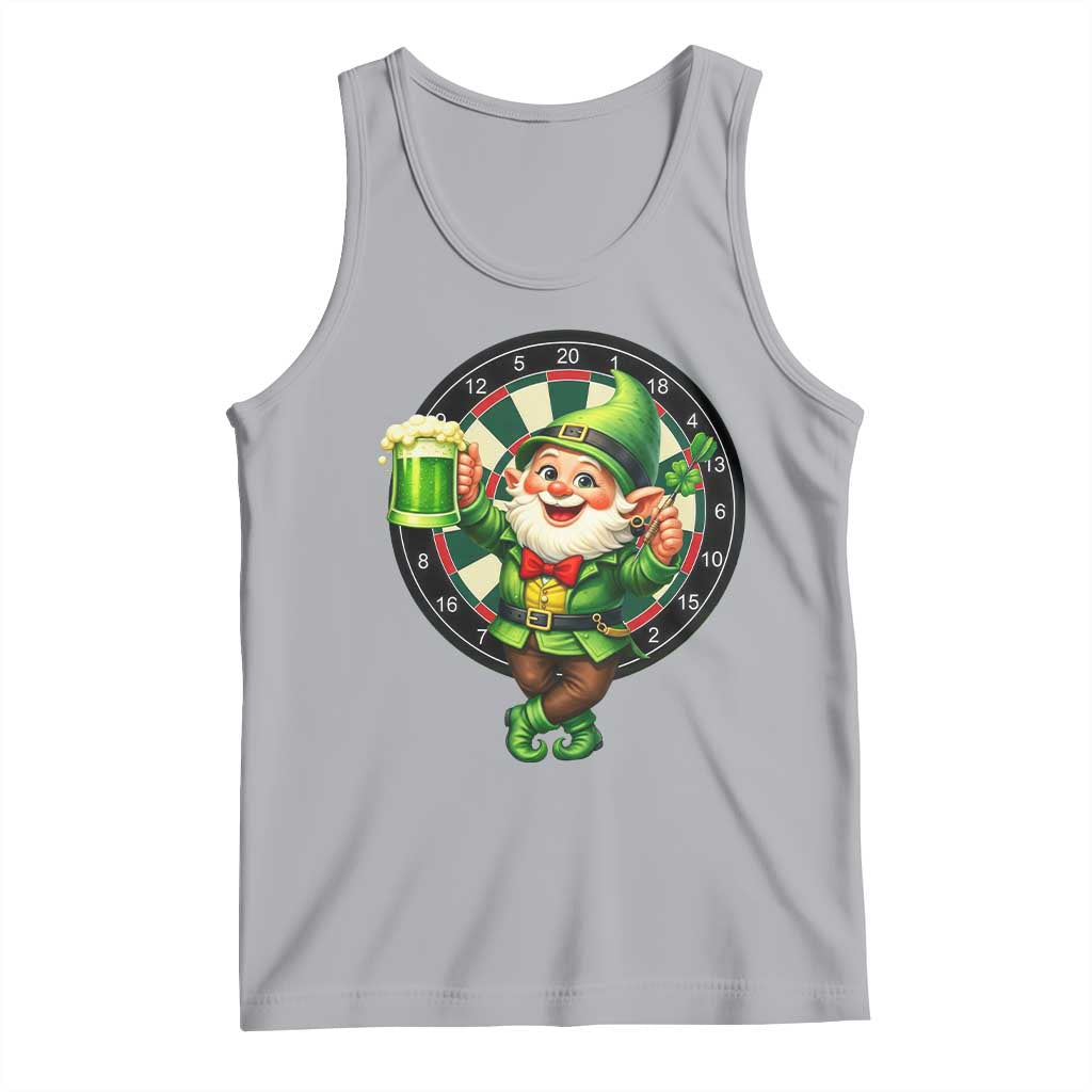 Cheerful Gnome Playing Darts Tank Top St Patricks Day Gift TS12 Athletic Heather Print Your Wear