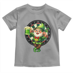 Cheerful Gnome Playing Darts Toddler T Shirt St Patricks Day Gift TS12 Sport Gray Print Your Wear
