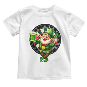 Cheerful Gnome Playing Darts Toddler T Shirt St Patricks Day Gift TS12 White Print Your Wear